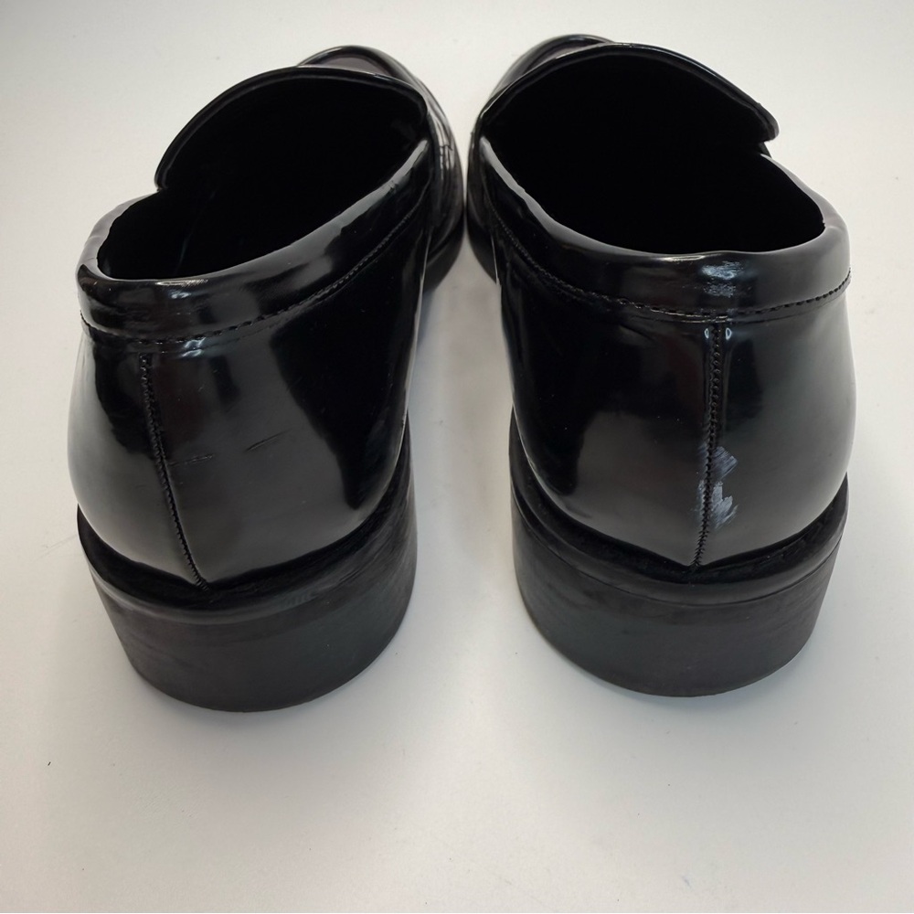 Madden Girl Black Patent Chunky Loafers G Hatch Style Size 7.5 Y2K Academia - Picture 7 of 12